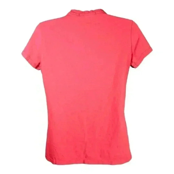 Roberto Cavalli T-Shirt Red Women's Medium Glitter Spellout Logo Short Sleeve - Picture 2 of 5